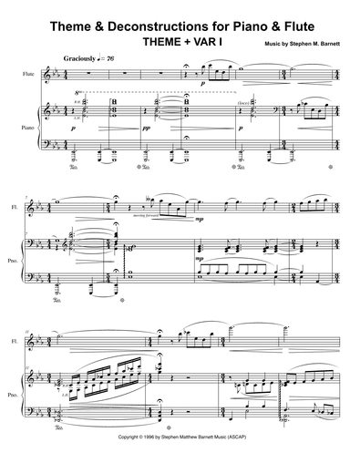 Theme & Deconstructions for Piano & Flute