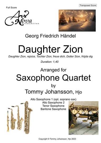 Daughter Zion (arr. Tommy Johansson, Hjo)