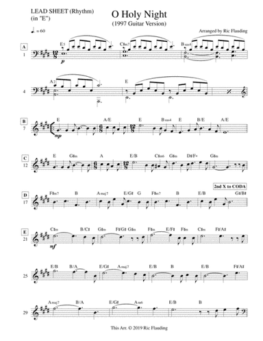 O Holy Night (3 Lead Sheet-Rhythm Charts) (arr. Ric Flauding)