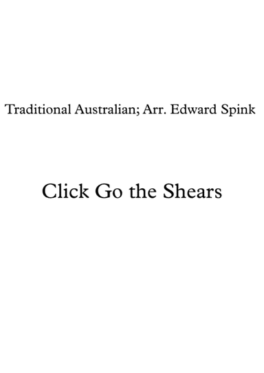 Click Go the Shears (arr. E. Rogers)
