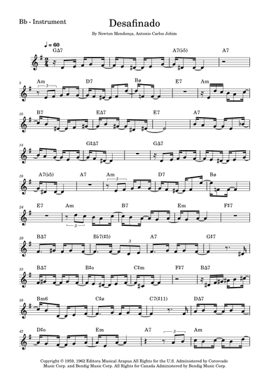 Desafinado (arr. Fabio Eduardo de Oliveira)