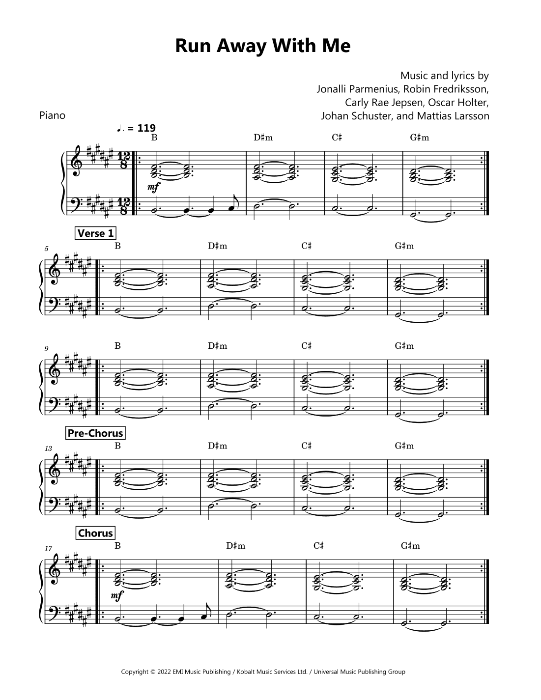 Run Away With Me (arr. David Lartey)