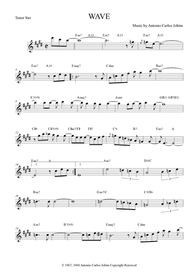 Wave (arr. Anderson Quevedo)