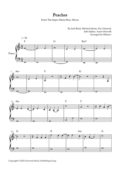 Peaches (arr. Milanov)