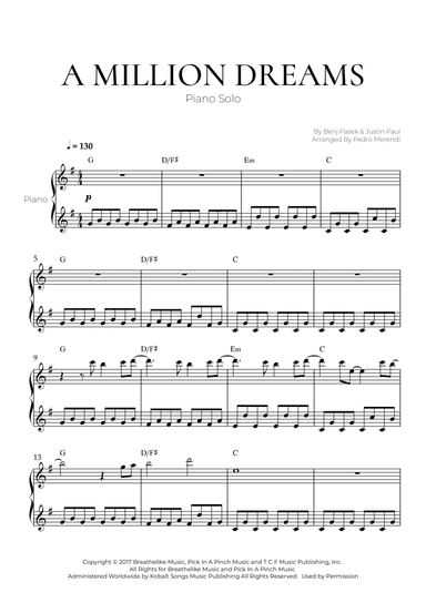 A Million Dreams (arr. Pedro Merendi)
