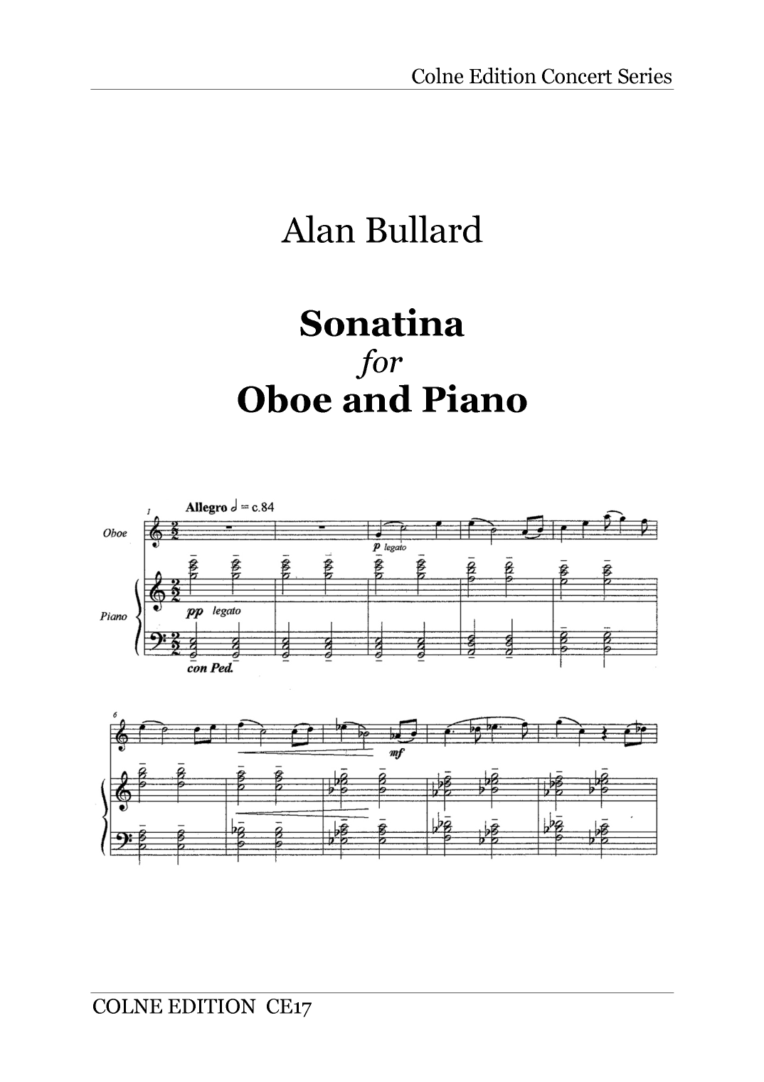 Sonatina for Oboe and Piano