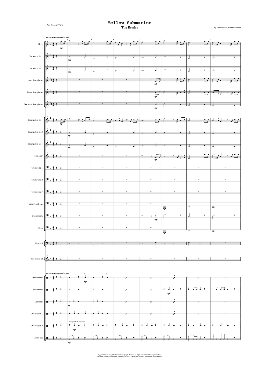 Yellow Submarine (arr. Jhonatan Lucio Viana)