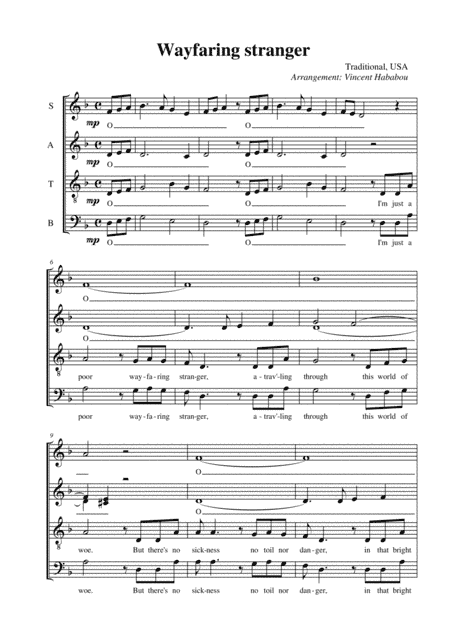 Wayfaring Stranger (arr. Vincent Hababou)
