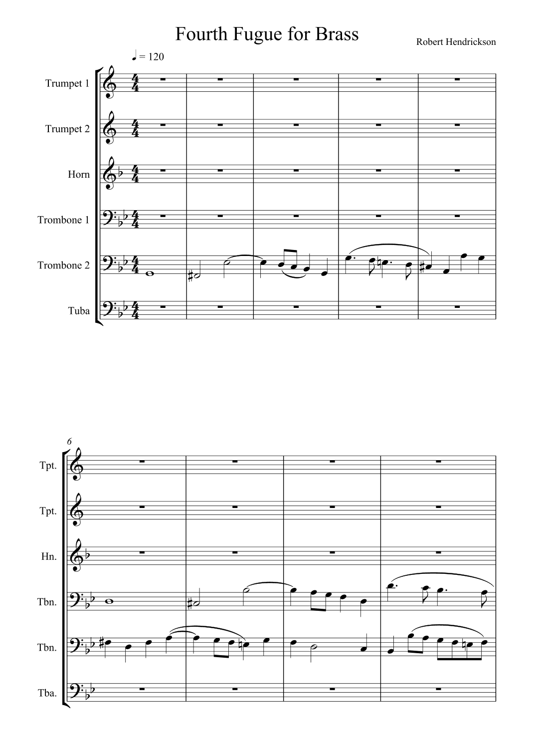 Fourth Fugue for Brass