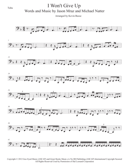 I Won't Give Up (arr. Kevin Busse)
