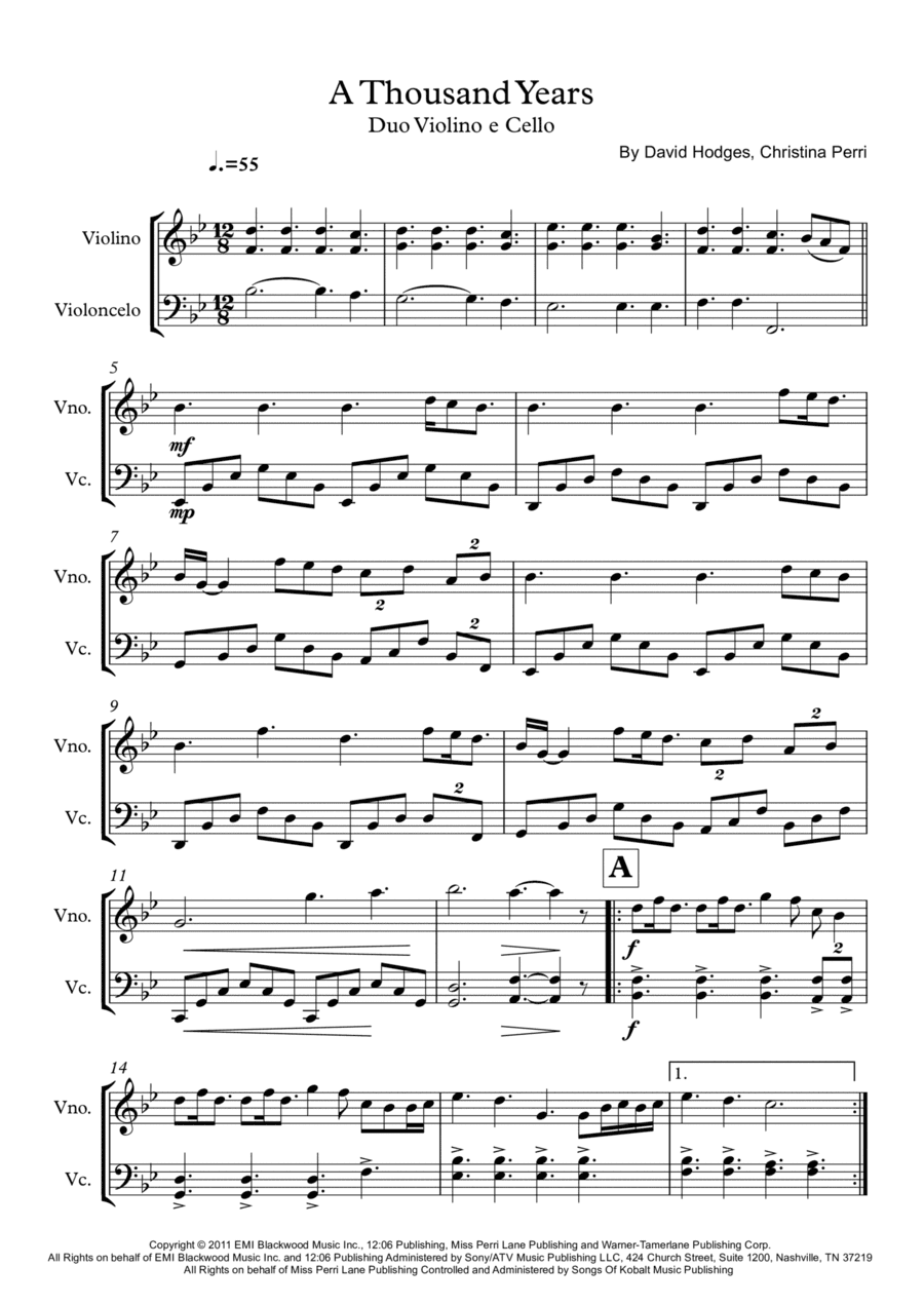 A Thousand Years (arr. Vinícius Louzada)