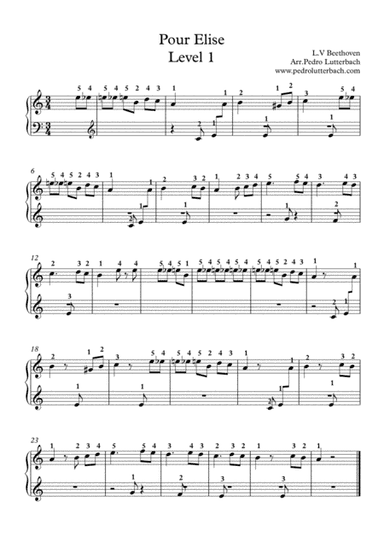 Pour Elise (arr. Pedro Lutterbach)