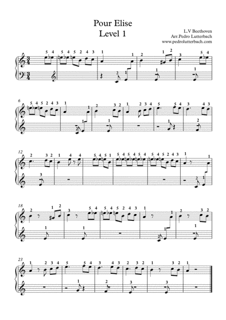 Pour Elise (arr. Pedro Lutterbach)