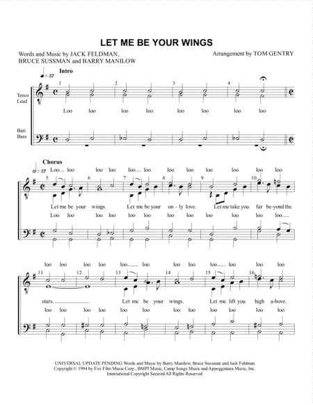 Let Me Be Your Wings (arr. Tom Gentry)