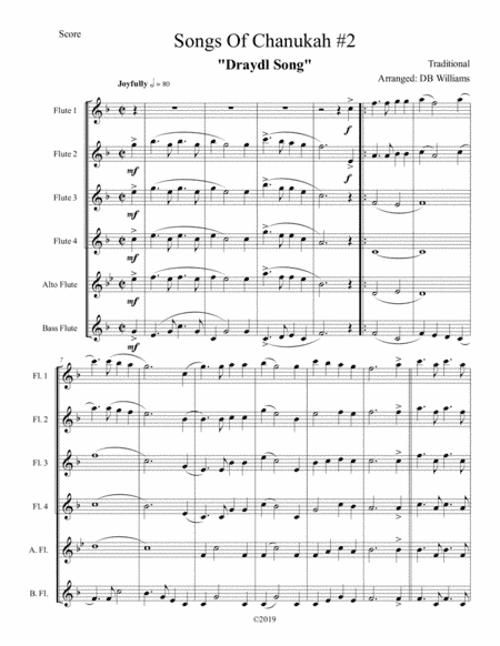 Songs Of Chanukah #2 (Flute Choir) (arr. DB Williams)