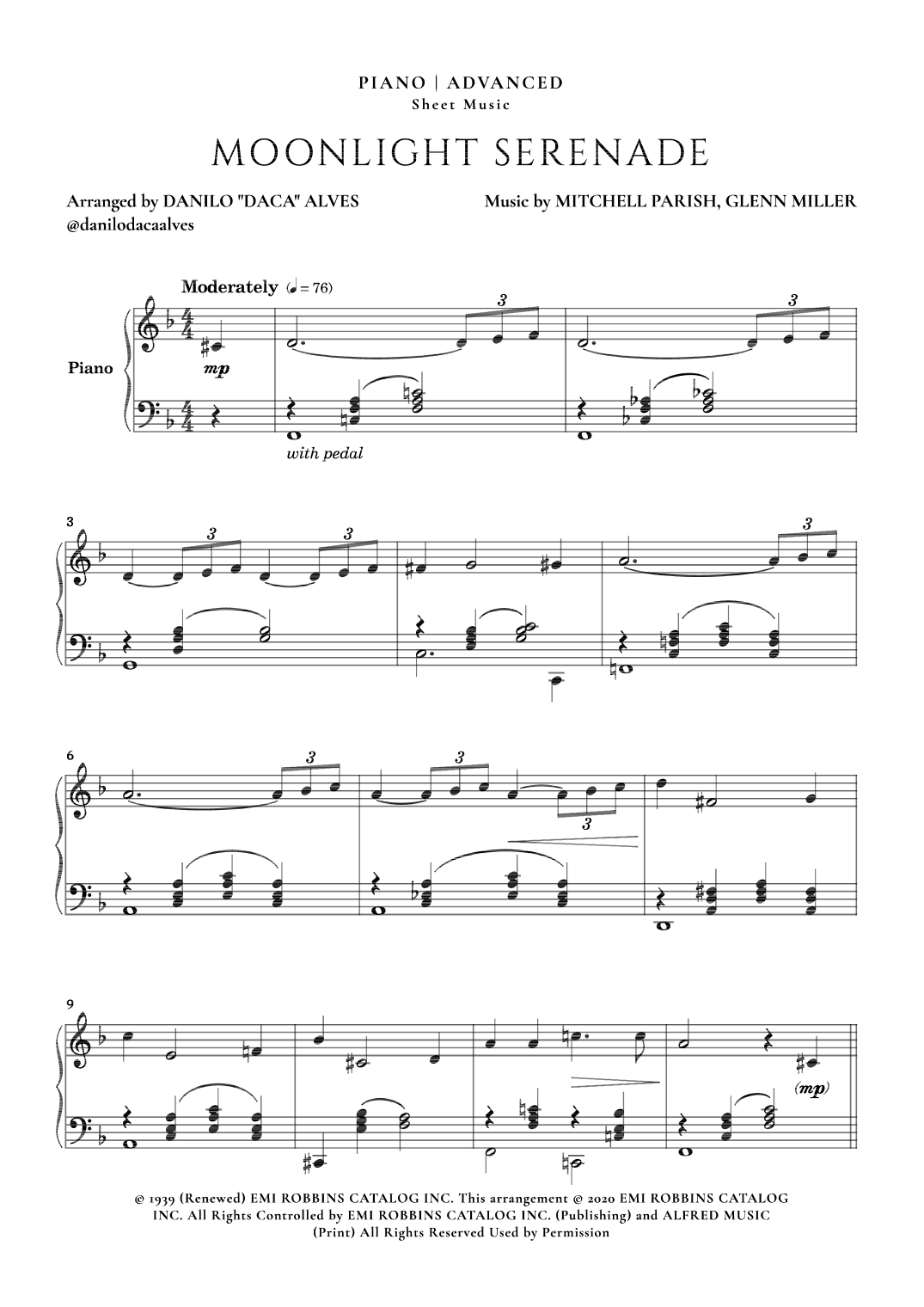 Moonlight Serenade (arr. Danilo "Daca" Alves)