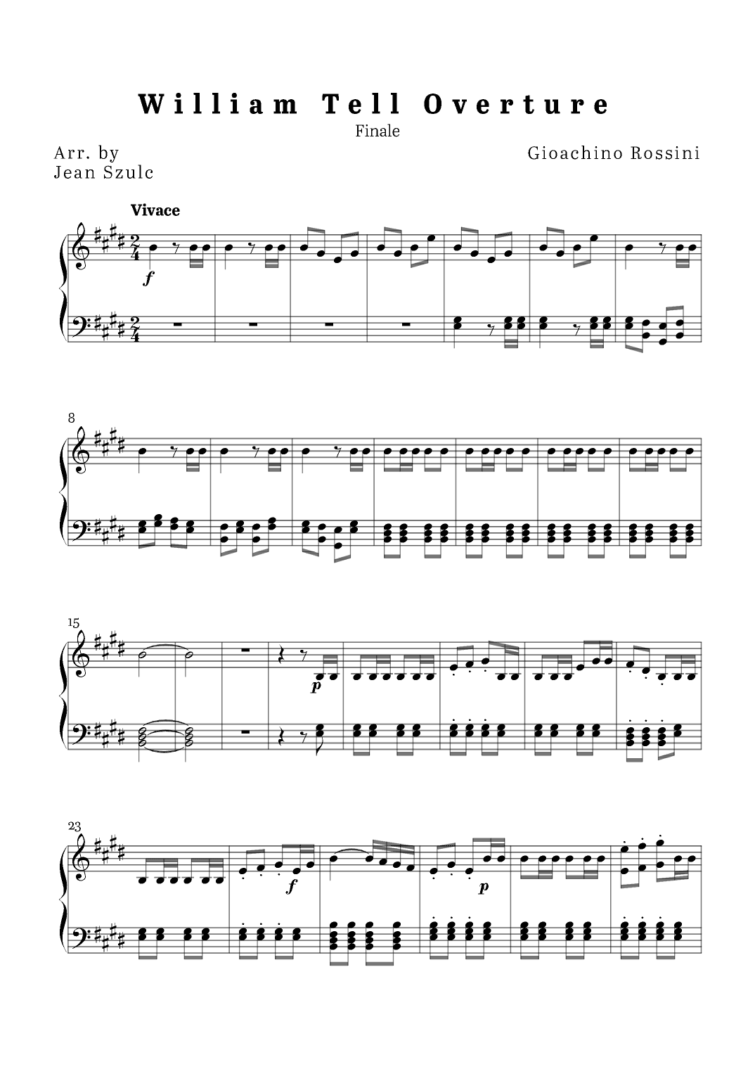 William Tell Overture - Finale (arr. Jean Szulc)