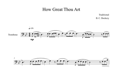 How Great Thou Art (Trombone Solo) (arr. B. C. Dockery)