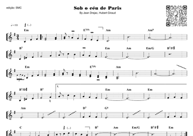 Under Paris Skies - Sob o céu de paris (arr. Piano)