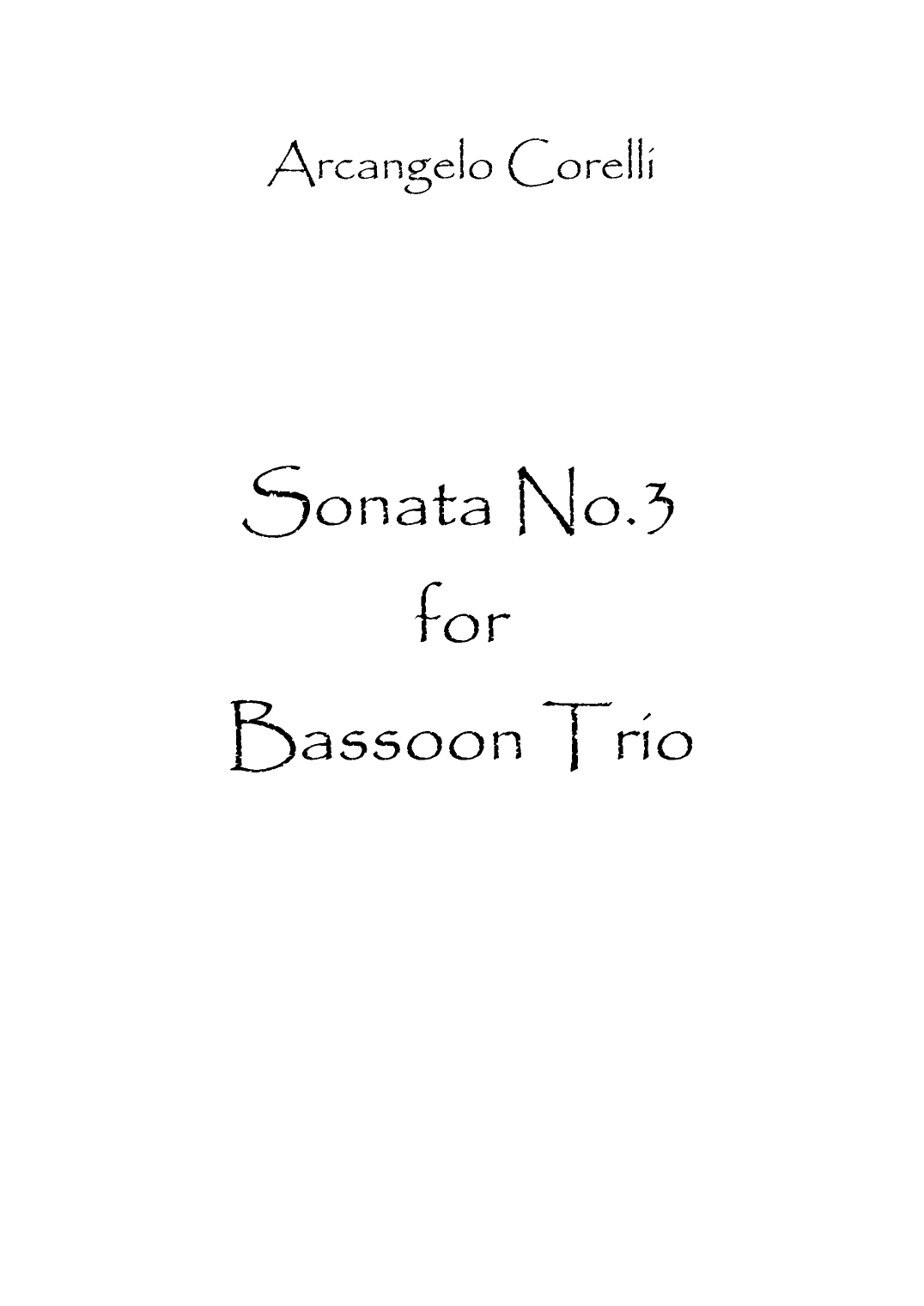 Sonata No.3 (arr. Spence Bundy)