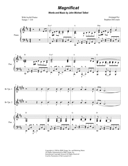 Magnificat (arr. Stephen DeCesare)