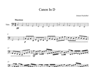 Canon In D - Johann Pachelbel (Tuba) (arr. Digital Book Music)