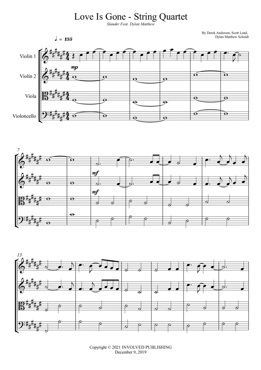 Love Is Gone (arr. Wesley S. SIlva)
