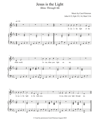 Jesus is the Light (Shine Through Me)