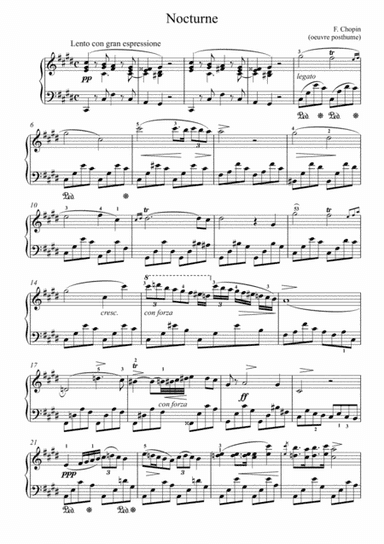 Nocturne in C-sharp minor, Op. posth (arr. MPM)