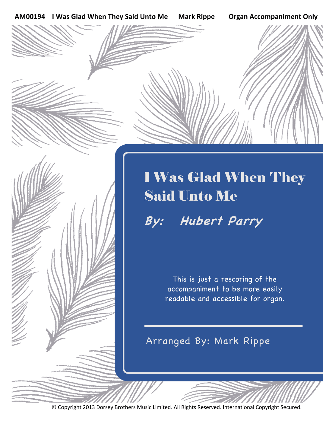 I Was Glad When They Said Unto Me (arr. Mark Rippe)
