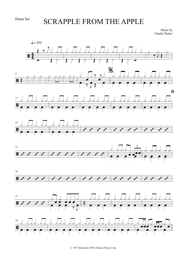 Scrapple From The Apple (arr. The Sheet Music Library)