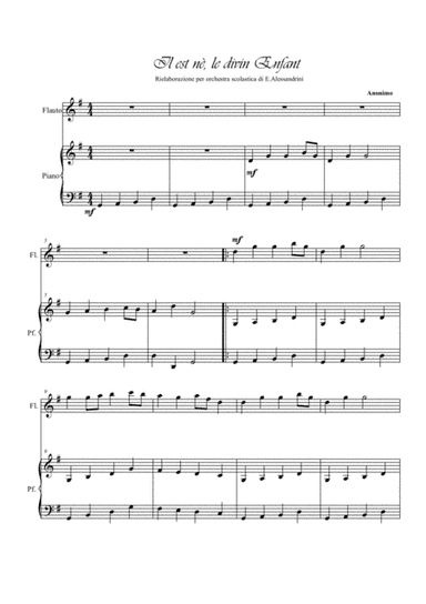 Il est nè le Divin Enfant. Flauto e piano (arr. Ester Alessandrini)
