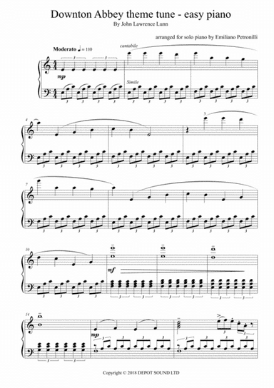 Downton Abbey (theme) (arr. Emiliano Petronilli)