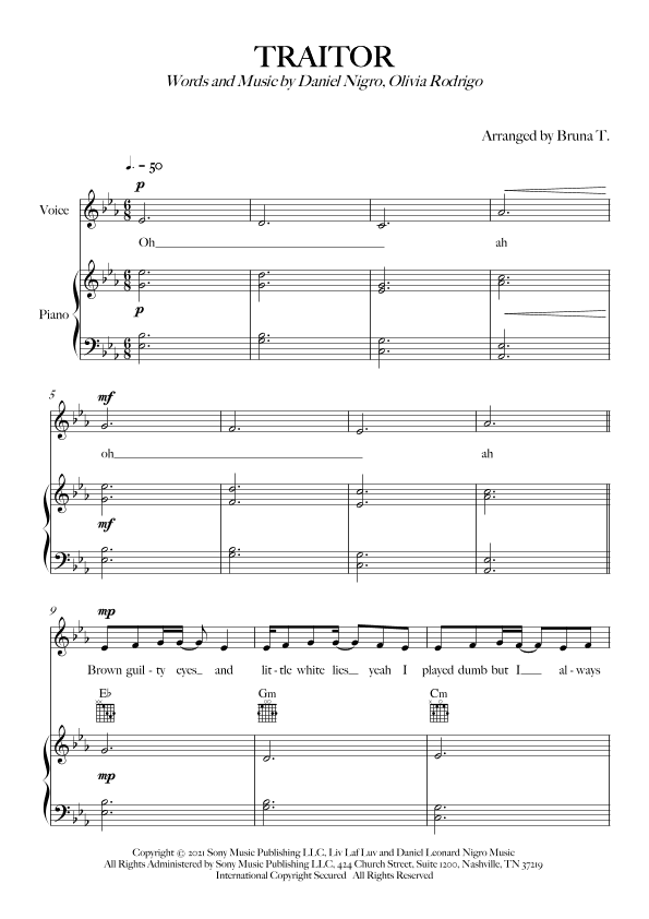 Traitor (arr. Bruna T.)