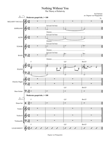 Nothing Without You (arr. Dagmar van Wijngaarden)