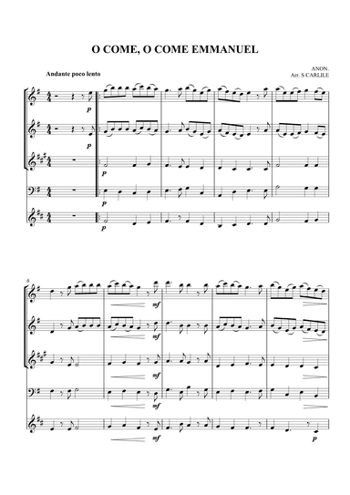 O Come, O Come Emmanuel (arr. SCMusic)