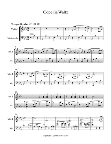 Coppelia Waltz for Violin and Cello (arr. Jonathan Na)