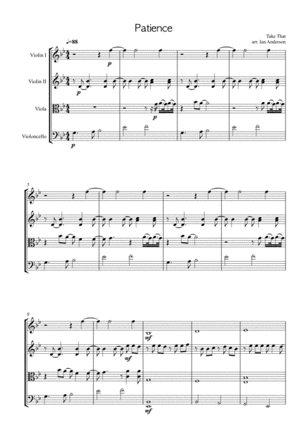 Patience (arr. Ian Anderson)