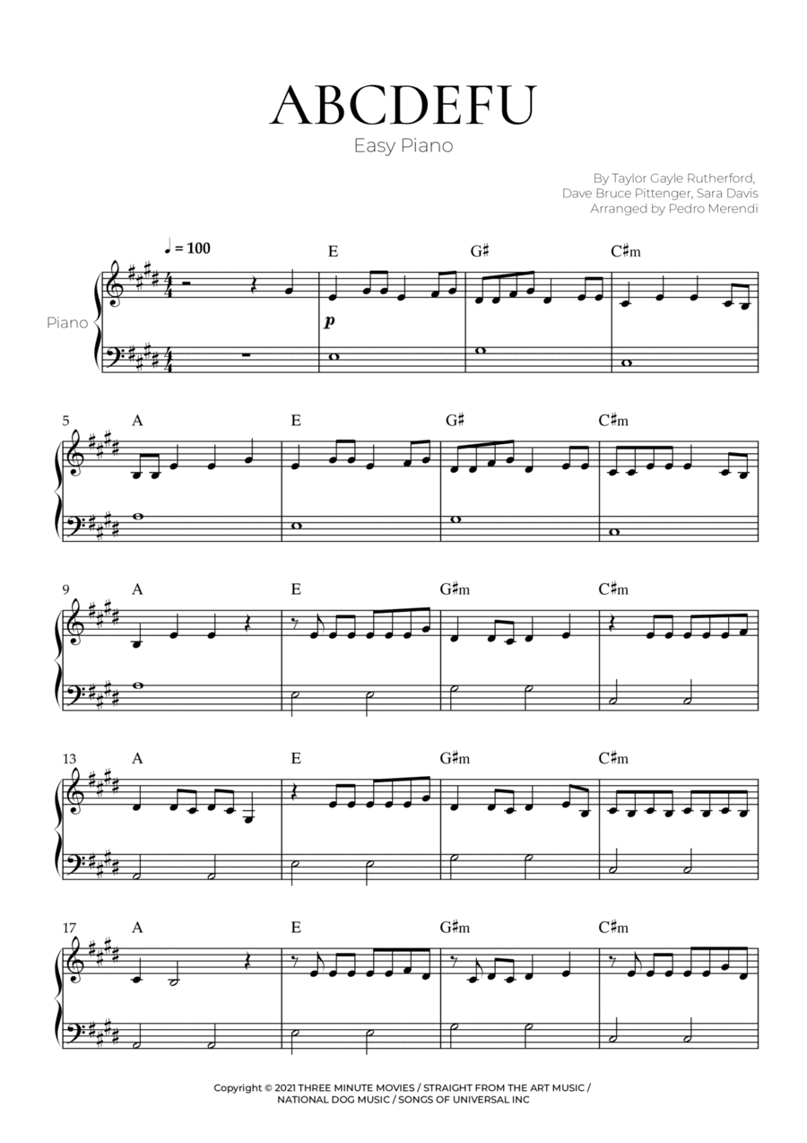 Abcdefu (arr. Pedro Merendi)