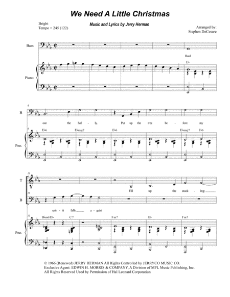 We Need A Little Christmas (arr. Stephen DeCesare)