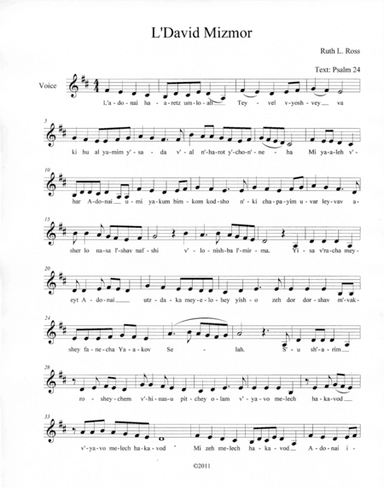 L'David Mizmor (Psalm 24)