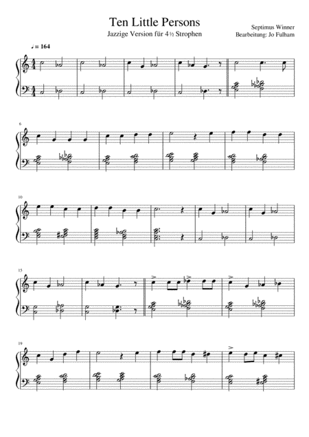 Ten Little Persons (arr. Jo Fulham)
