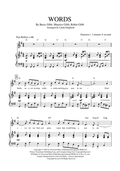Words (arr. Linda Dalgliesh)