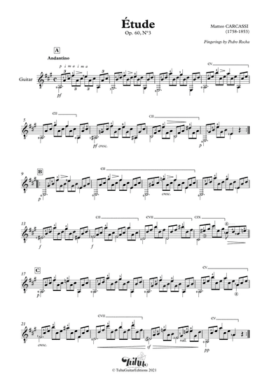 Étude N°3, Op.60 (arr. Pedro Rocha)