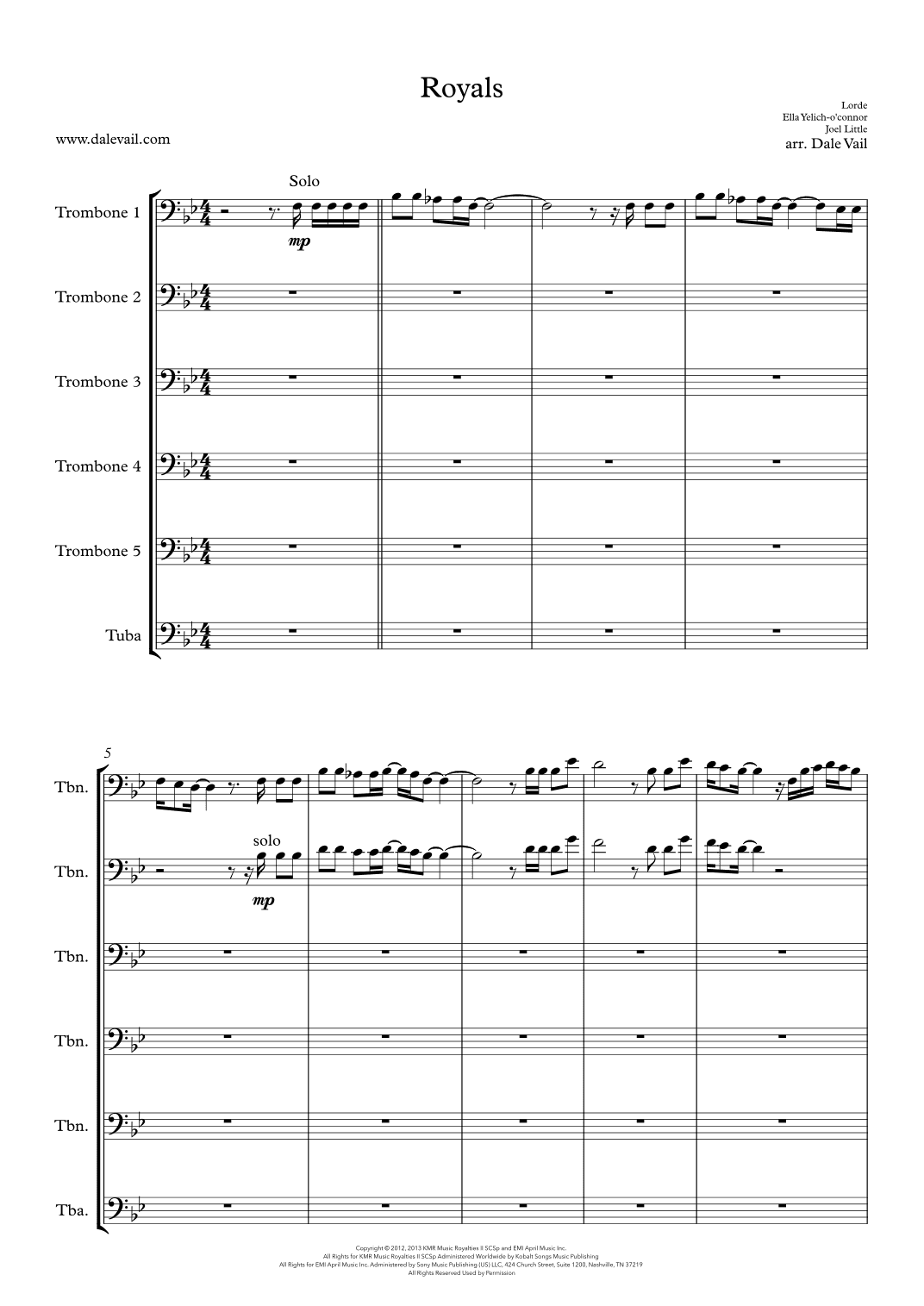 Royals (arr. Dale Vail)