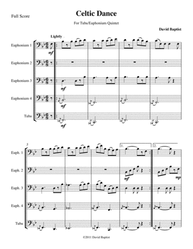 Celtic Dance for Tuba/Euphonium Quintet