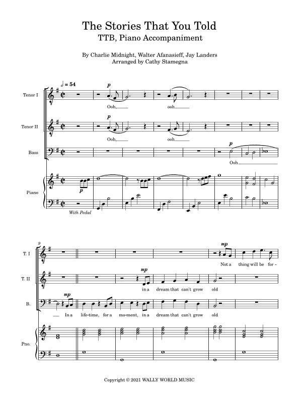 The Stories That You Told (arr. Cathy Stamegna)