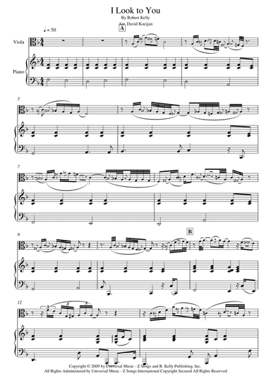 I Look To You (arr. David Kocijan)
