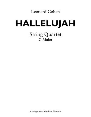 Hallelujah (arr. Abraham Maduro)
