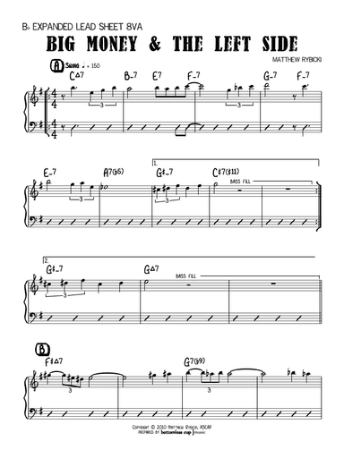 Big Money& The Left Side (Bb Expanded Lead Sheet 8va)
